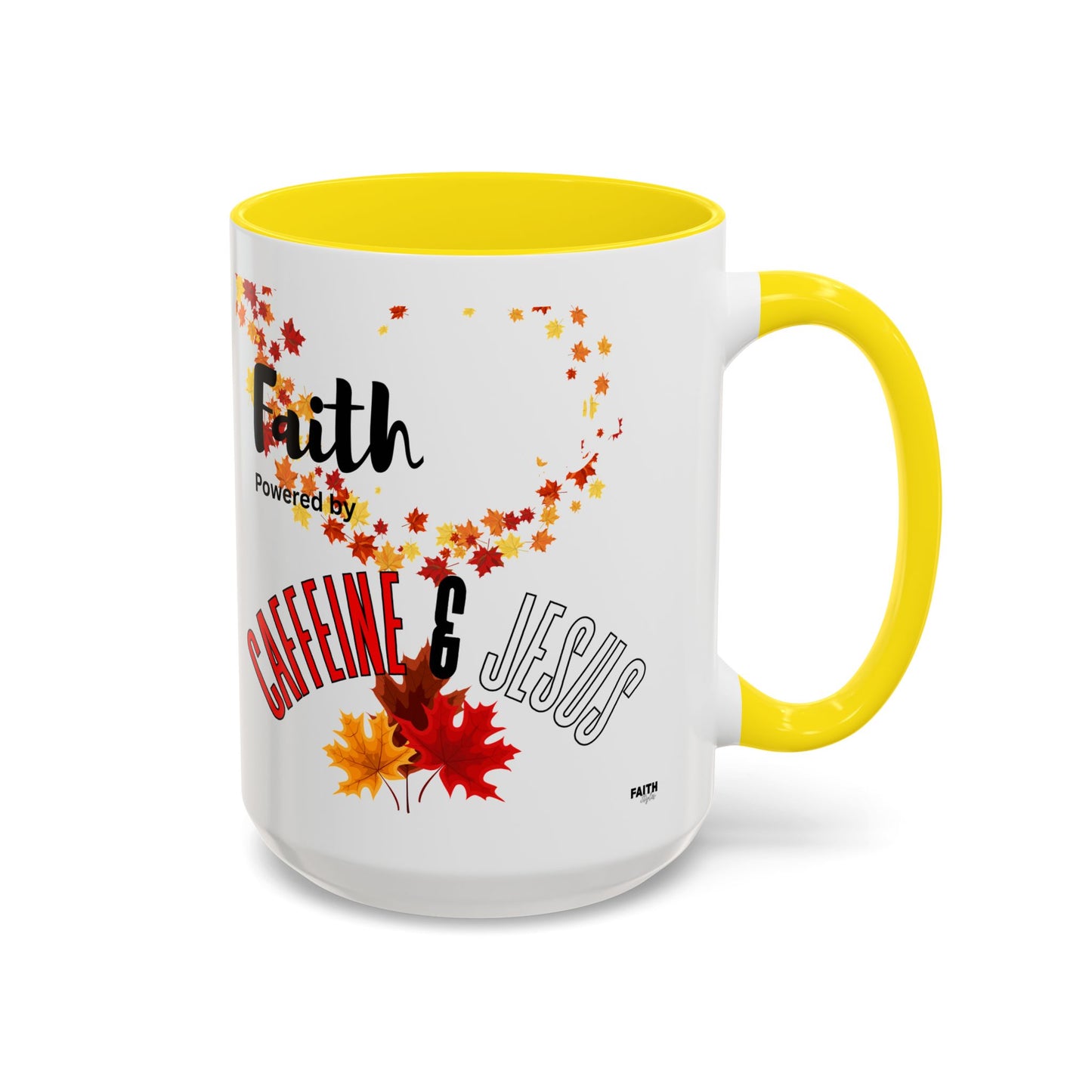 FaithStyles Faith & Caffeine Fall Coffee Mug | Perfect for Autumn Lovers, Thanksgiving Gift, Religious Coffee Cup, Inspirational Drinkware, Cozy Vibes