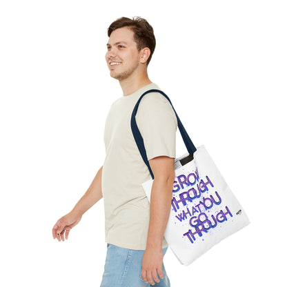 FaithStyles Tote — "Grow Through What You Go Through" Inspirational Quote Bag