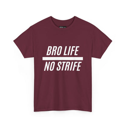 Bro Life Unisex Heavy Cotton Tee, Casual Graphic T-Shirt, Funny Gift for Friends, Everyday Wear, Brotherhood Apparel, Birthday Gift