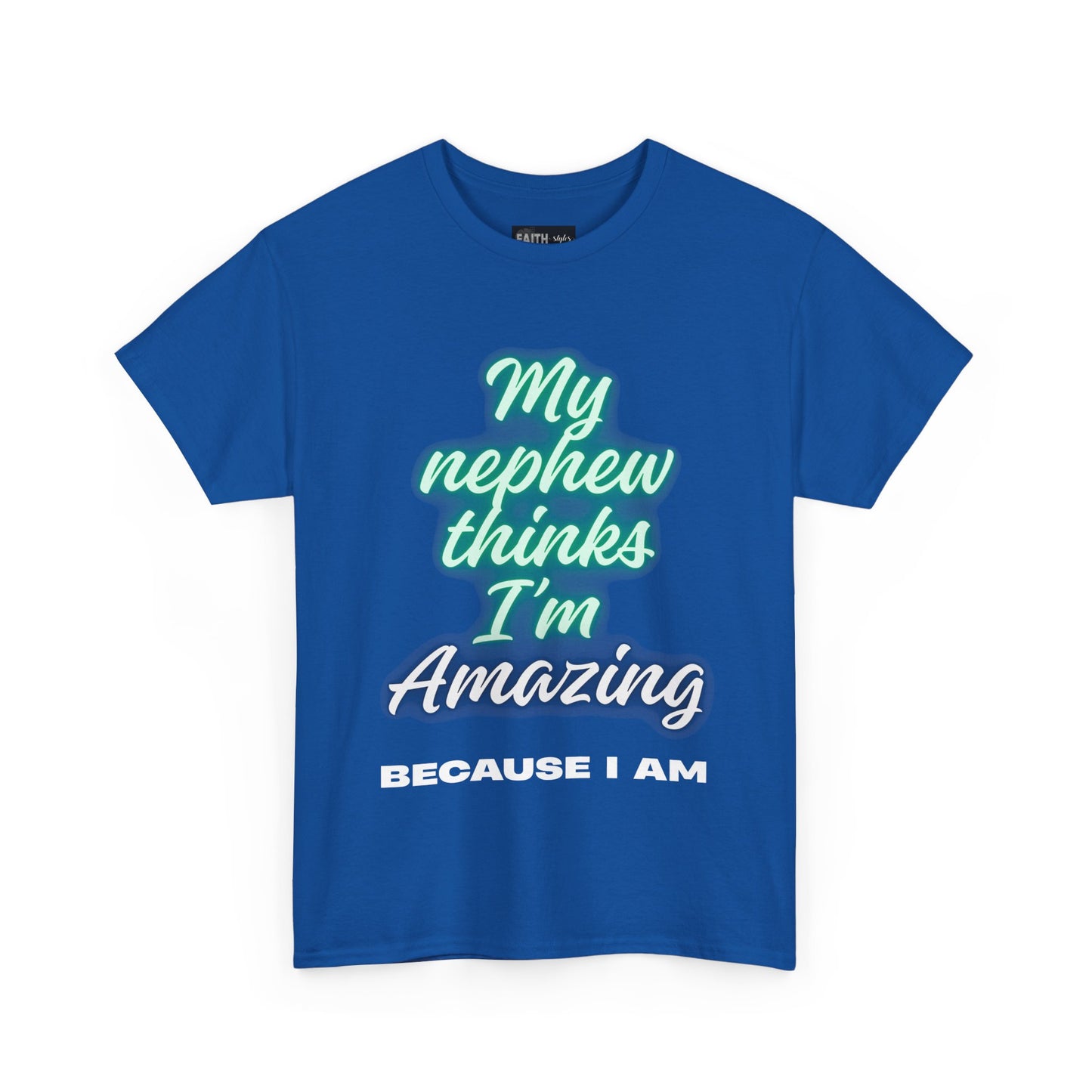 Unisex Heavy Cotton Tee - My Nephew Thinks I'm Amazing, Perfect Gift for Family, Birthday Tee, Funny Quote Shirt, Casual Wear, Gifts [...]