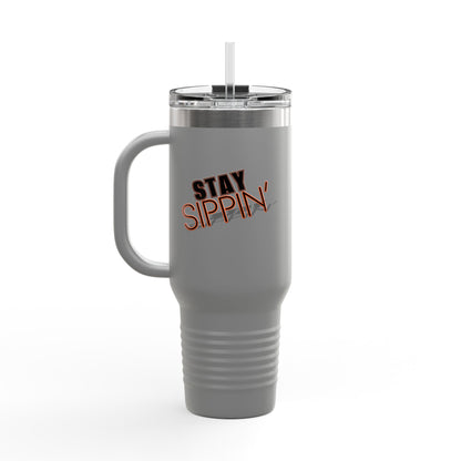 Insulated Travel Mug for On-the-Go, Stay Sippin' Coffee Cup, 40oz Beverage Tumbler, Perfect for Road Trips, Gifts for Her, Summer Travel