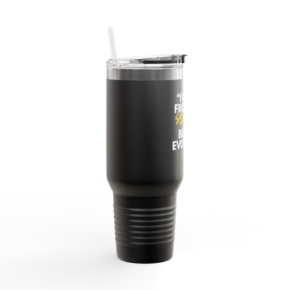 Inspirational Insulated Travel Mug, Motivational Coffee Tumbler, Evolved Journey Mug, Perfect for Gifts, Travel, and Daily Use