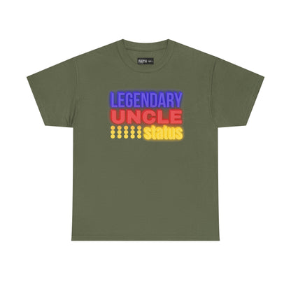 Legendary Uncle Heavy Cotton Tee, Gift for Uncle, Family Reunion Shirt, Fun Uncle T-Shirt, Birthday Gift for Him, Casual Wear