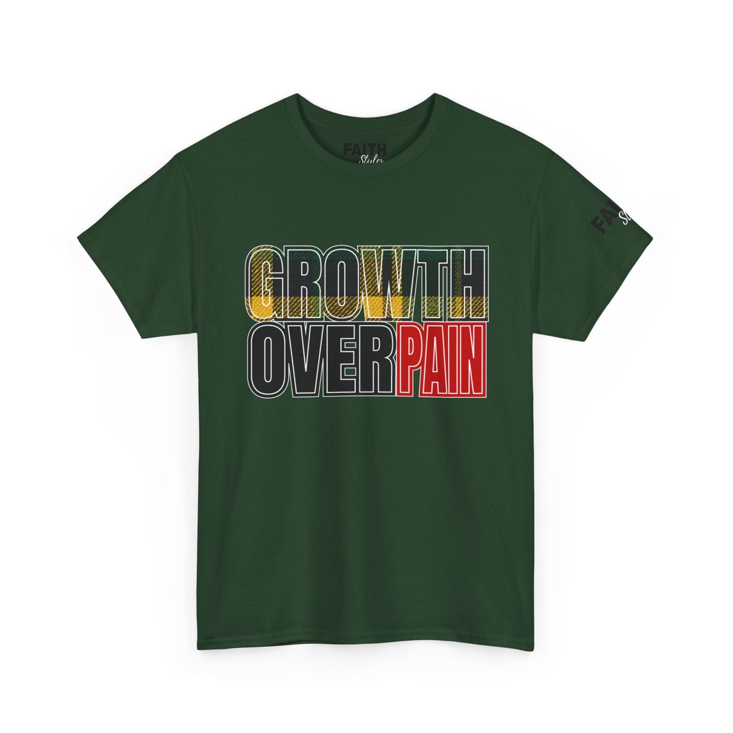FaithStyles Growth Over Pain T‑Shirt — Motivational Graphic Tee