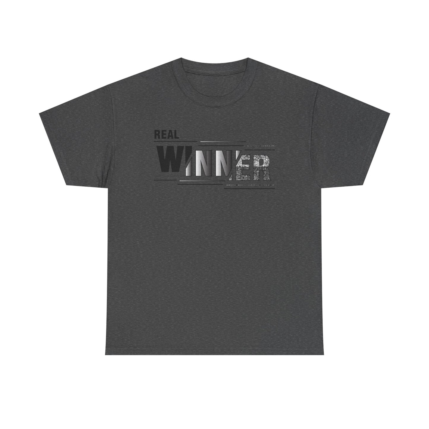 Male Heavy Cotton Tee - "Real Winner" Motivational Shirt, Inspirational Gift, Casual Wear, Sports Tee, Perfect for Competitions, [...]