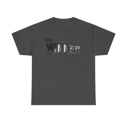 Male Heavy Cotton Tee - "Real Winner" Motivational Shirt, Inspirational Gift, Casual Wear, Sports Tee, Perfect for Competitions, [...]