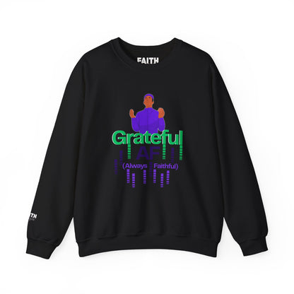 Male Grateful AF Unisex Crewneck Sweatshirt | Cozy Gift for Friends, Thanksgiving Apparel, Everyday Comfort, Gratitude Expression