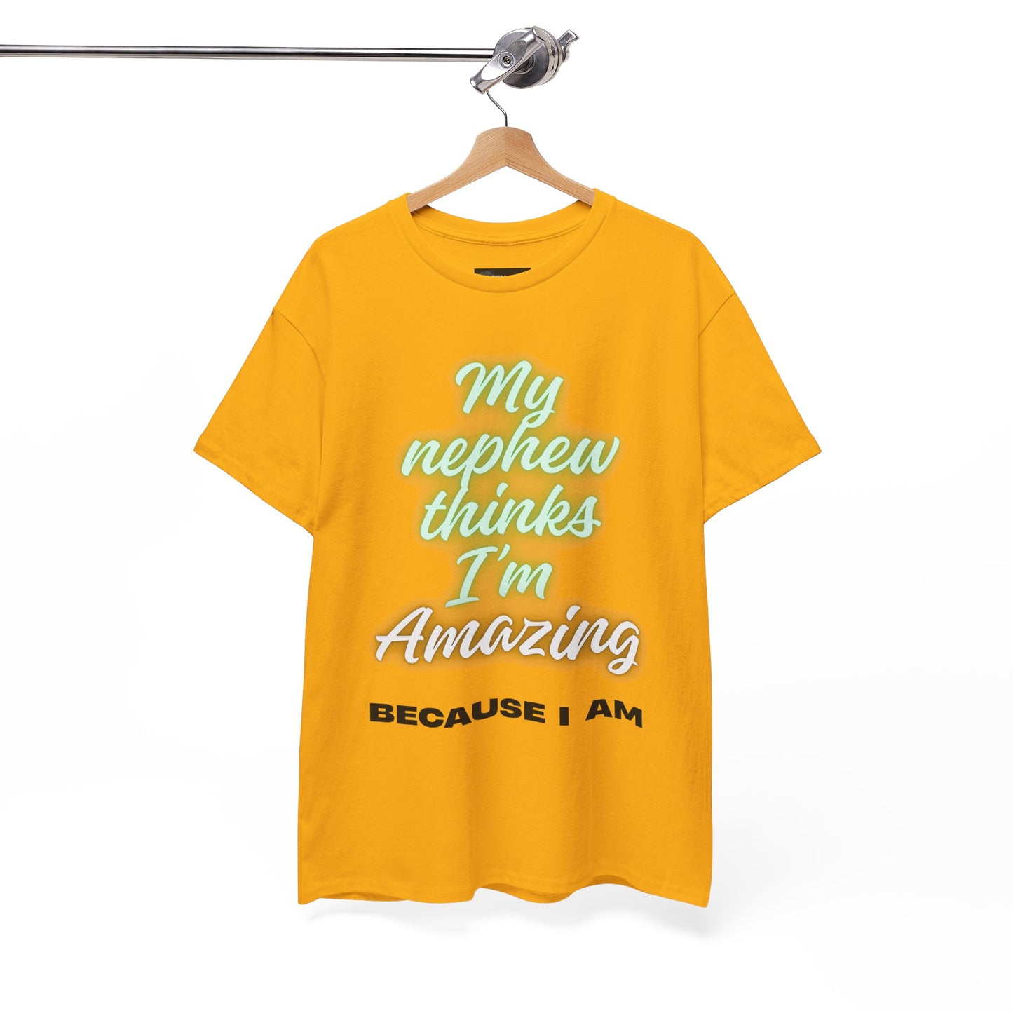 Unisex Heavy Cotton Tee - My Nephew Thinks I'm Amazing, Perfect Gift for Family, Birthday Tee, Funny Quote Shirt, Casual Wear, Gifts [...]