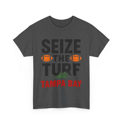 Male Heavy Cotton Tee - Seize the Turf Tampa Bay Football Shirt, Sports [...]