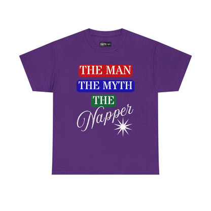 The Man, The Myth, The Napper Tee - Funny Unisex Cotton T-Shirt, Gift for Nap Lovers, Humor Apparel, Relaxation Shirt, Fun Sleepwear