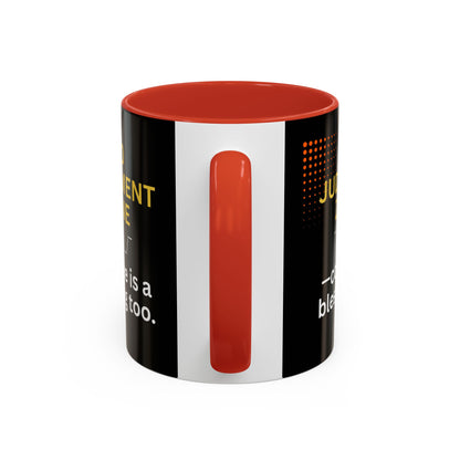 No Judgment Zone Coffee Mug, Funny Gift for Coffee Lovers, Unique Java Cup, Perfect for Birthdays, Inspirational Drinkware