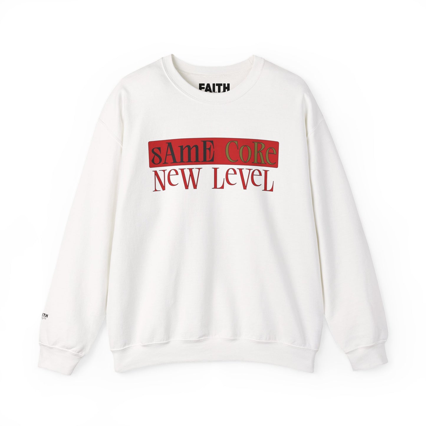 Crewneck Sweatshirt — "Same Core New Level" Graphic Pullover
