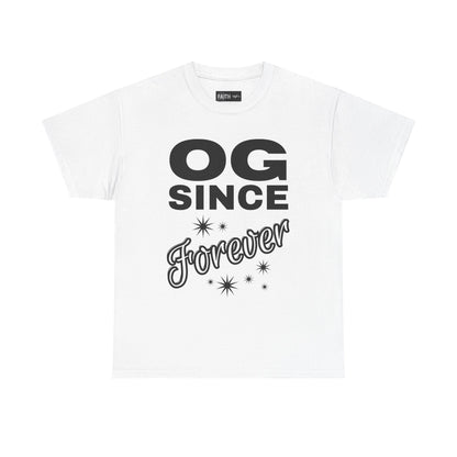 Grandpa Heavy Cotton Tee - OG Since Forever, Casual Tee, Trendy Graphic Shirt, Gift for Friends, Streetwear Fashion