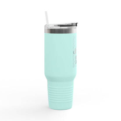 Insulated Travel Mug, 40oz-PAWSITIVE VIBES ONLY