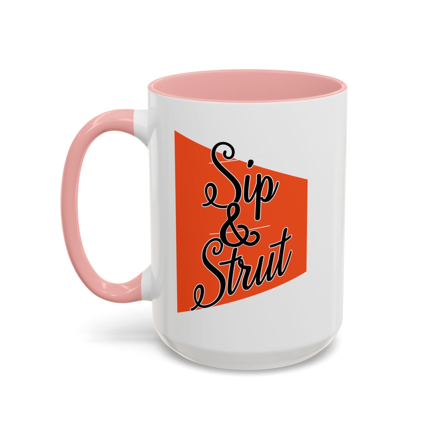 Accent Coffee Mug (11, 15oz) - Sip & Strut Design, Perfect Gift for Coffee Lovers, Home Office Decor, Unique Holiday Present, Ceramic [...]