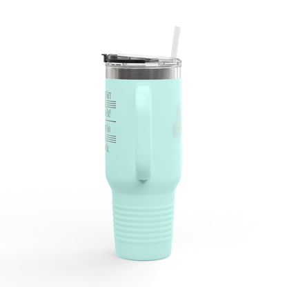 "WHEN THEY GO LOW..." Insulated Travel Mug, 40oz