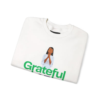 Women Grateful AF Crewneck Sweatshirt | Cozy Unisex Pullover for Thanksgiving, Gifts, and Everyday Wear