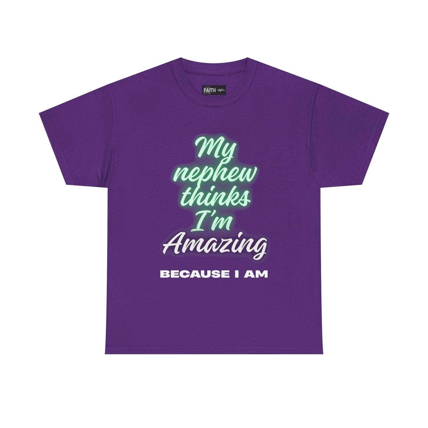 Unisex Heavy Cotton Tee - My Nephew Thinks I'm Amazing, Perfect Gift for Family, Birthday Tee, Funny Quote Shirt, Casual Wear, Gifts [...]