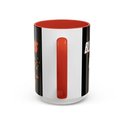 Bless This Mess Coffee Mug, Autumn Mug, Funny Mug Gift, Black Ceramic Mug, Fall Coffee Cup