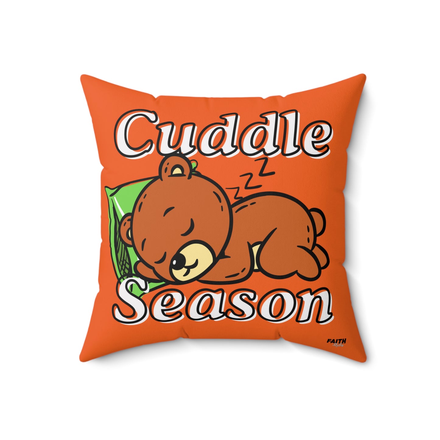 FaithStyles Autumn Cuddle Season Pillow - Cozy Home Decor, Great for Fall and Winter, Gift for Bear Lovers, Kids Room, Relaxation