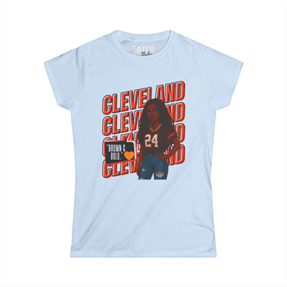 Cleveland Vibes Women's Tee — 'Brown N Bold' Graphic Shirt