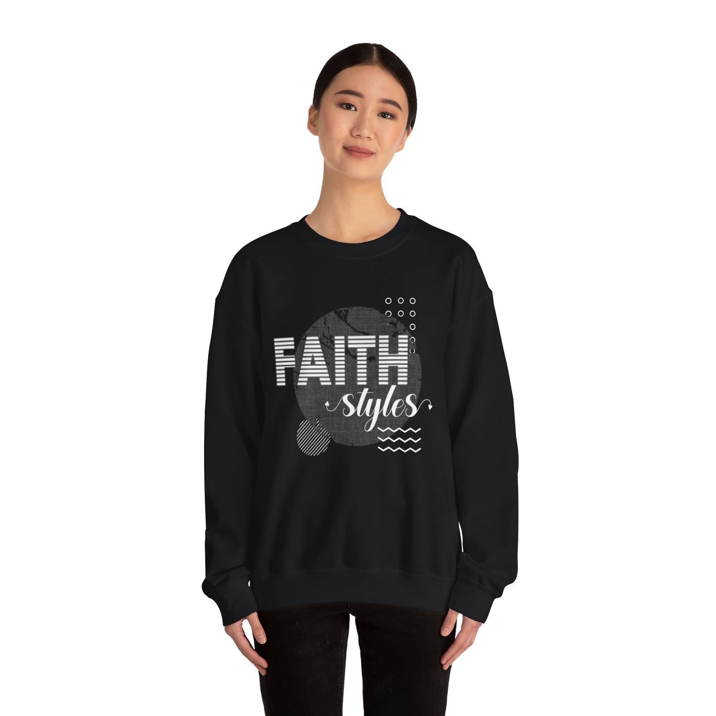 Faith Styles Unisex Heavy Blend™ Crewneck Sweatshirt - Cozy Spiritual Apparel for Everyday Wear, Gift for Friends, Comfort