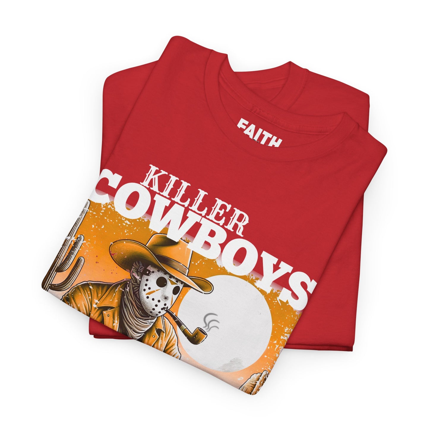 Killer Cowboys Graphic Tee, Unisex Heavy Cotton T-Shirt for Casual Wear, Cowboy Lover Gift, Western Occasion Apparel