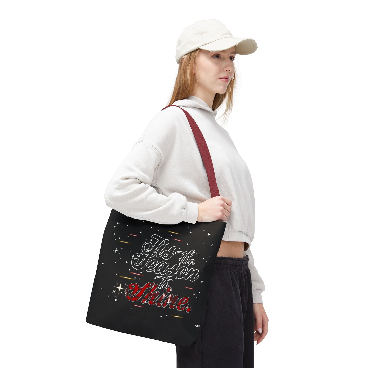 Holiday Tote Bag — 'Tis the Season to Shine Christmas Shopper Tote