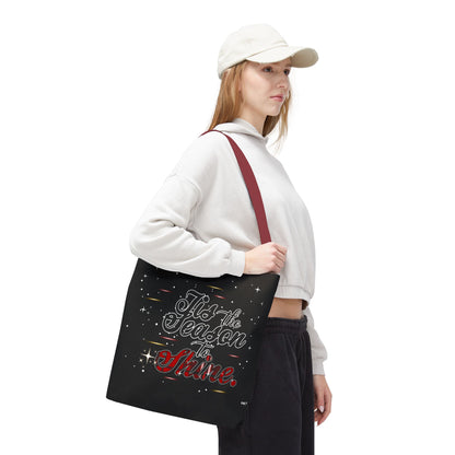 Holiday Tote Bag — 'Tis the Season to Shine Christmas Shopper Tote