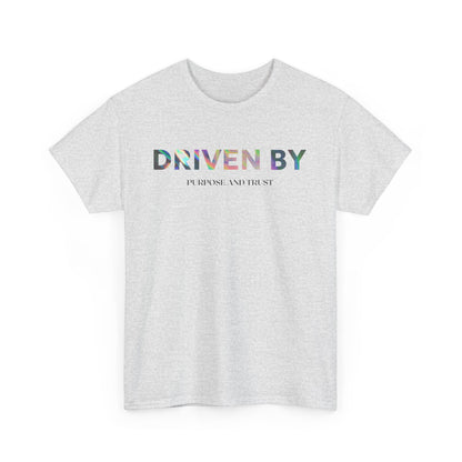 Driven By Inspiration Unisex Heavy Cotton Tee, Motivational Shirt, Casual Wear, Gift Idea for Friends, Positive Vibes, Everyday Style