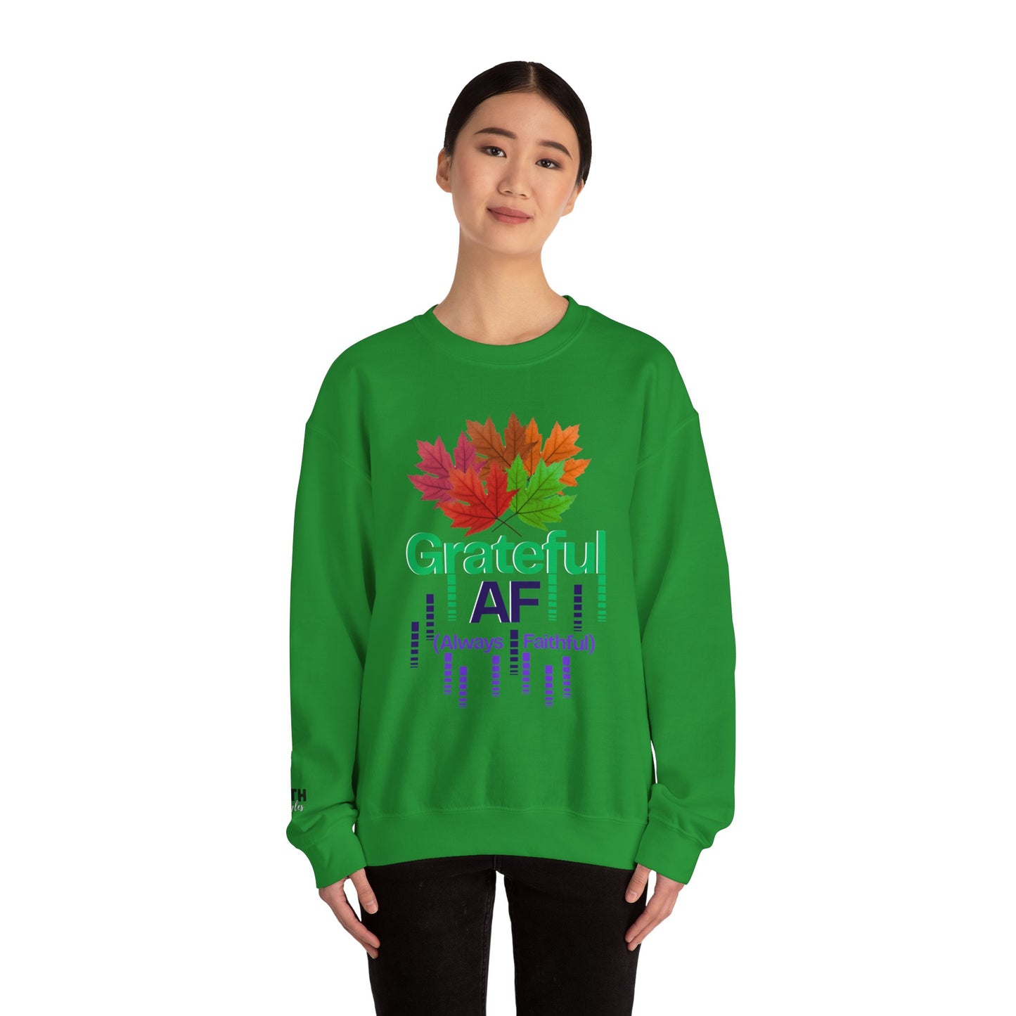 Grateful AF Crewneck Sweatshirt | Cozy Fall Apparel, Thanksgiving Gift, Autumn Vibes, Unisex Sweatshirt, Warm Layer