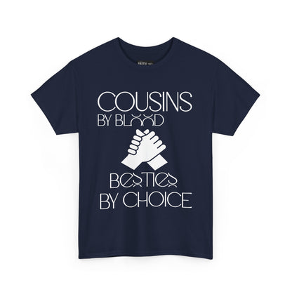 Cousins & Besties Tee, Unisex Heavy Cotton T-Shirt, Family Reunion Apparel, Friendship Gift, Casual Wear, Summer Style