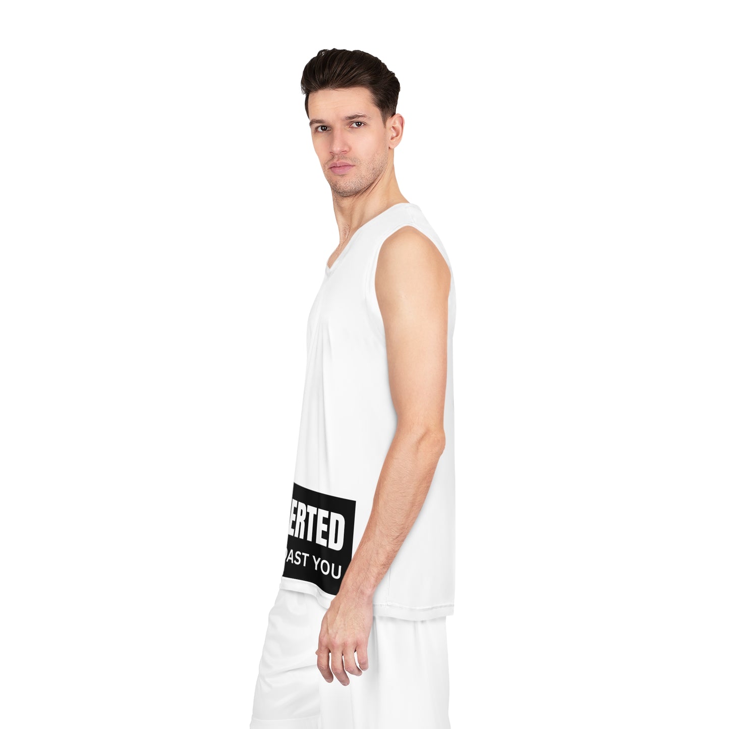 Introverted Basketball Jersey - Unique Sportswear, Funny Gift for Introverts, Custom Activewear, Game Day Apparel, AOP Design