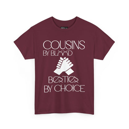 Cousins & Besties Tee, Unisex Heavy Cotton T-Shirt, Family Reunion Apparel, Friendship Gift, Casual Wear, Summer Style