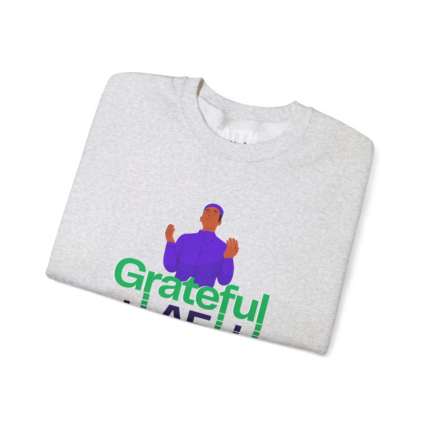 Male Grateful AF Unisex Crewneck Sweatshirt | Cozy Gift for Friends, Thanksgiving Apparel, Everyday Comfort, Gratitude Expression