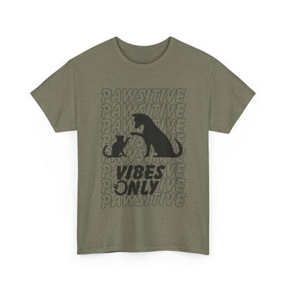 "Pawsitive Vibes Only" Unisex Heavy Cotton T-shirt