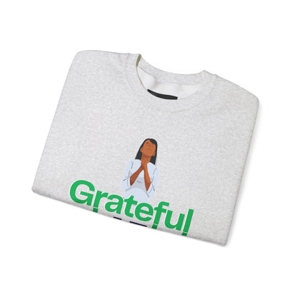 Women Grateful AF Crewneck Sweatshirt | Cozy Unisex Pullover for Thanksgiving, Gifts, and Everyday Wear