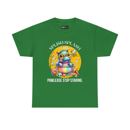Splash Splash Frog Tee, Cute Animal Shirt, Fun Graphic T-Shirt, Summer Vibes Apparel, Gifts for Animal Lovers, Unisex Cotton Tee