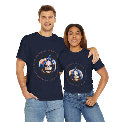 Halloween Pumpkin Tee, Unisex Halloween Shirt, Spooky Fall Apparel, Autumn Outfit, Trick or Treat Gift