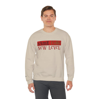 Crewneck Sweatshirt — "Same Core New Level" Graphic Pullover