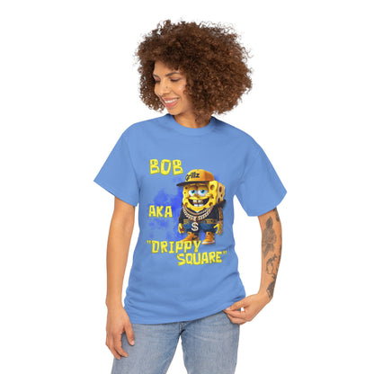 "DRIPPY SQUARE" Funny Unisex Heavy Cotton Tee - Graphic T-Shirt
