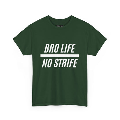 Bro Life Unisex Heavy Cotton Tee, Casual Graphic T-Shirt, Funny Gift for Friends, Everyday Wear, Brotherhood Apparel, Birthday Gift