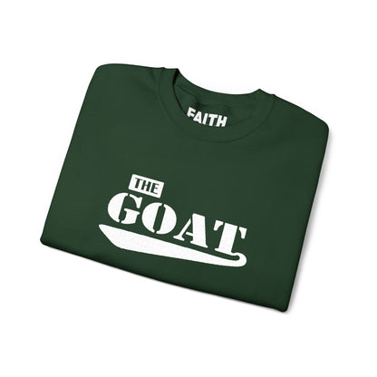 NEW FaithStyles Embroidery The GOAT Crewneck Sweatshirt — Bold Graphic Unisex Pullover