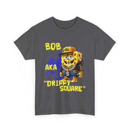 "DRIPPY SQUARE" Funny Unisex Heavy Cotton Tee - Graphic T-Shirt