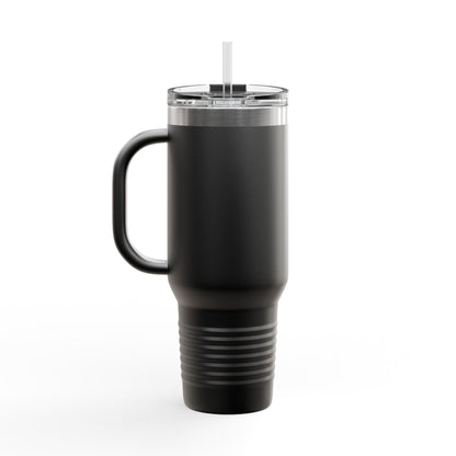 FaithStyles “Trap. Nap. Repeat.” Insulated Travel Tumbler – Stainless Steel Mug with Straw