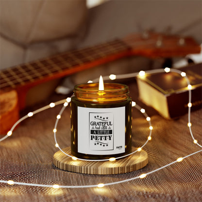 FaithStyles "GRATEFUL..." Scented Wax Candles, Coconut Apricot Wax (4oz, 9oz)