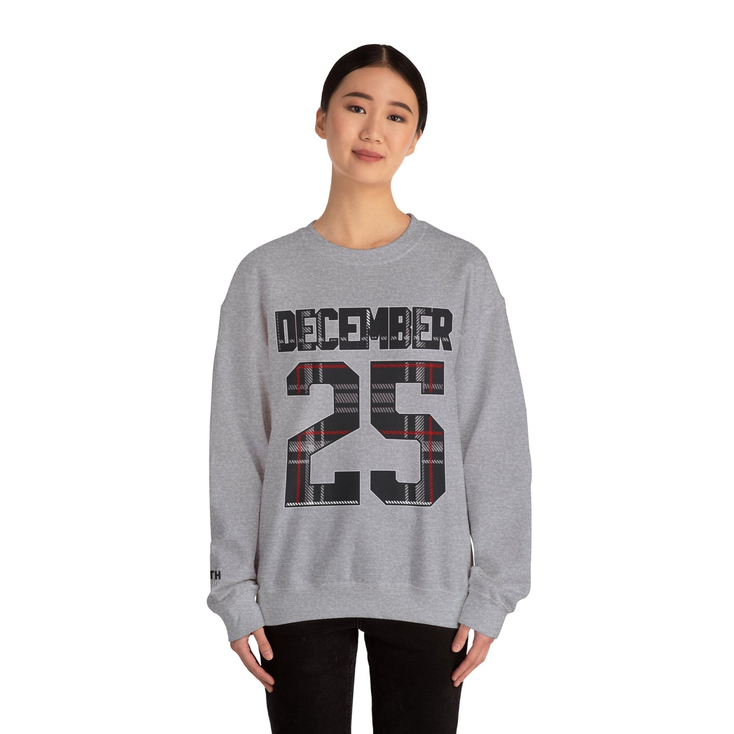 December 25 Plaid Number Crewneck Sweatshirt