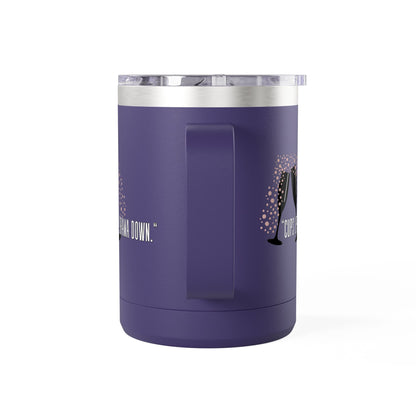Celebratory Coffee Mug Tumbler, Cheers Gift for Friends, 15oz Drinkware for Parties, Birthdays, Wedding, Fun Gatherings