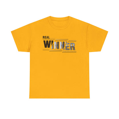 Male Heavy Cotton Tee - "Real Winner" Motivational Shirt, Inspirational Gift, Casual Wear, Sports Tee, Perfect for Competitions, [...]