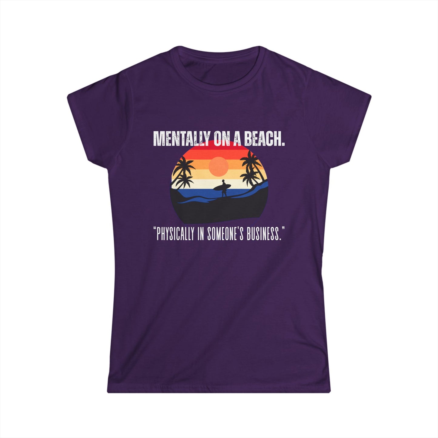 Beach Vibes Women's Tee - Relaxed Style, Gift for Vacation Lovers, Summer Outfits, Casual Wear, Travel Shirts